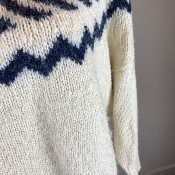 J Crew Half-zip Sweater in Fair Isle Wool/Alpaca Fabric Blend XS / S - Picture 7 of 16